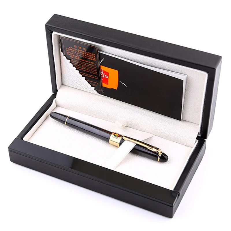 Picasso 89 14K Gold Nib Metal Great Fountain Pen Fine Nib Black Collection Business Gift Pen For Writing Supplies With Gift Box