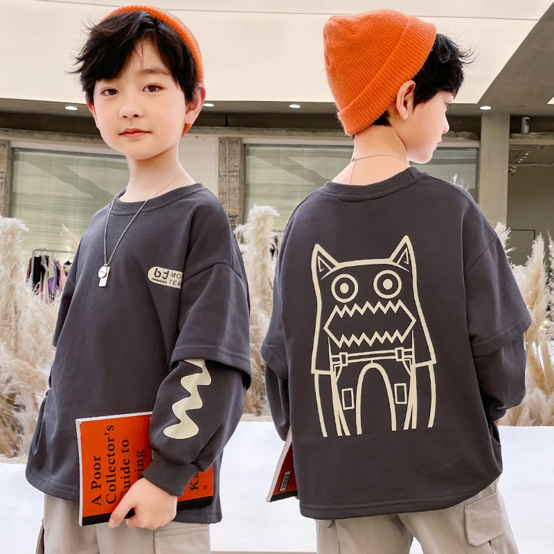 Jersey de algod&oacute;n para ni&ntilde;os y adolescentes, chaqueta, abrigo, prendas de vestir, Tops de alta calidad, 7 a 12 a&ntilde;os-5