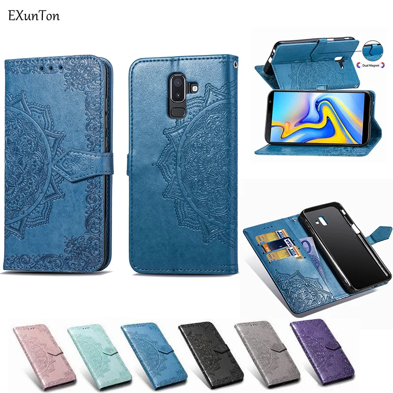 EXUNTON чехол кошелек из искусственной кожи с откидной крышкой для телефона samsung Galaxy