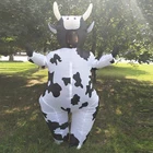 Хэллоуин косплей корова Смешные большие рожки один размер Милая забаввечерние ринка унисекс надувной костюм реквизит Рождественская одежда 2022 новый стиль