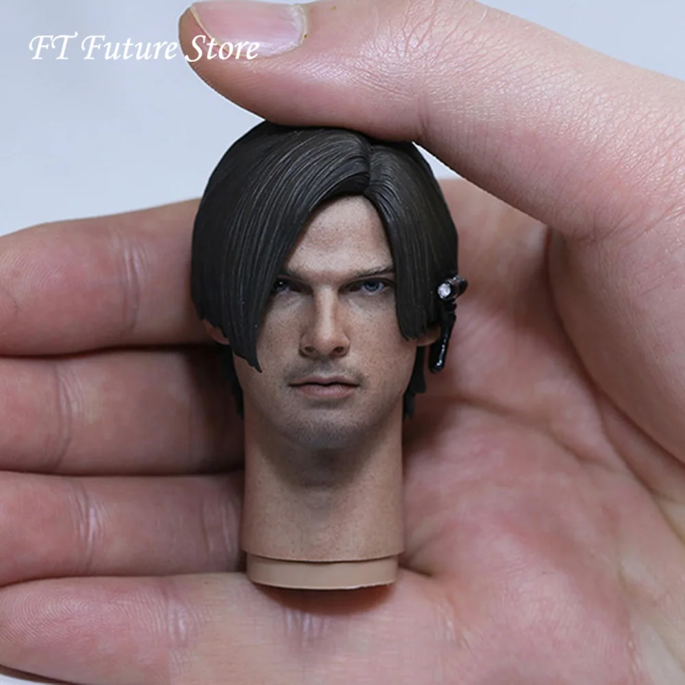 Новый 1/6 весы мужской головы лепить Леон Скотт Кеннеди резные наушники модель для