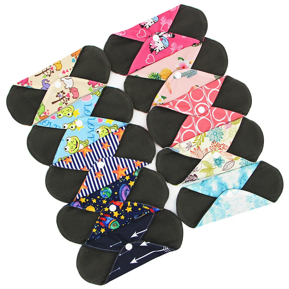 Almohadilla Menstrual lavable tama&ntilde;o S, almohadilla Menstrual sanitaria reutilizable, tela de algod&oacute;n de bamb&uacute; para mam&aacute;, higiene femenina, forro de bragas-1