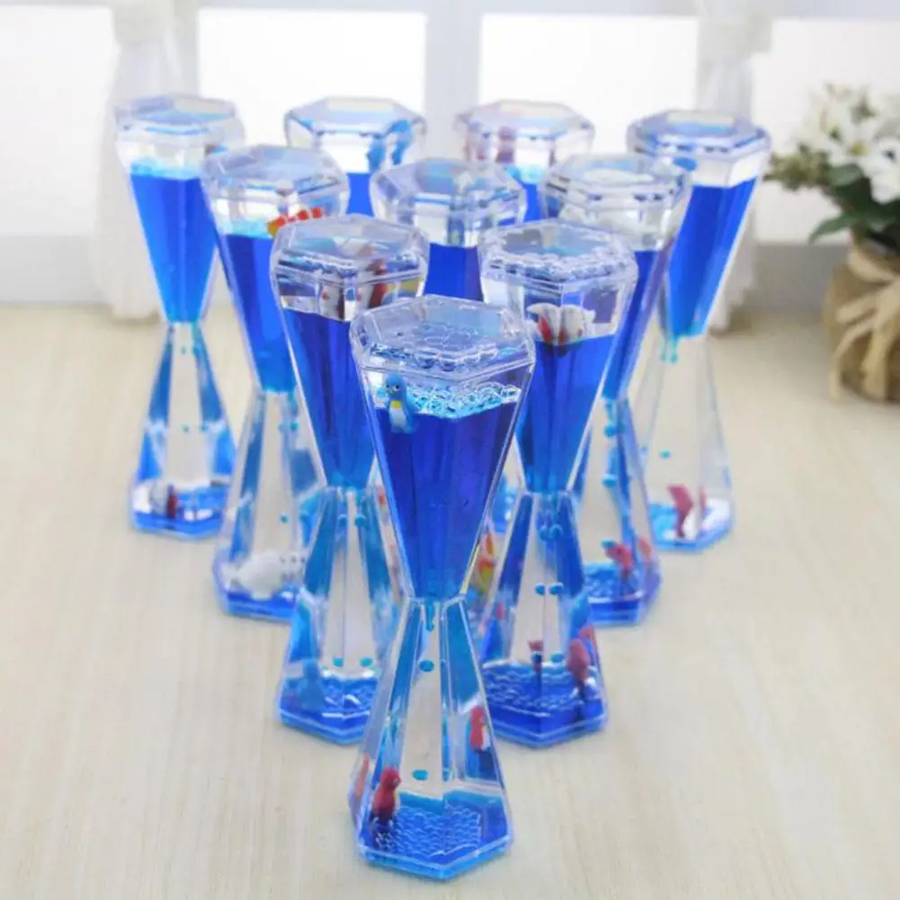 

New Modern Style Liquid Hourglass Fascinating Innovative Timer Toy Decoration Handmade Home Decoration For Home beneficial