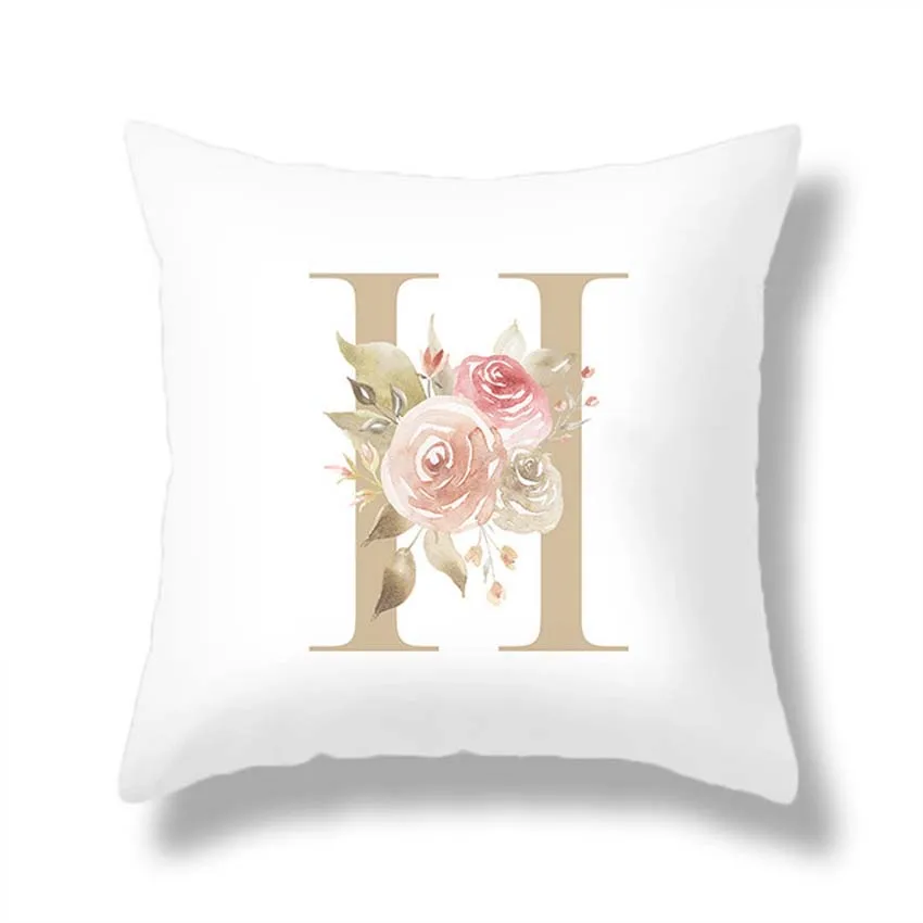 

Wholesale Hugging pillowcase ins flower letter flannel Nordic style pillowcase sofa pillowcase hot style home