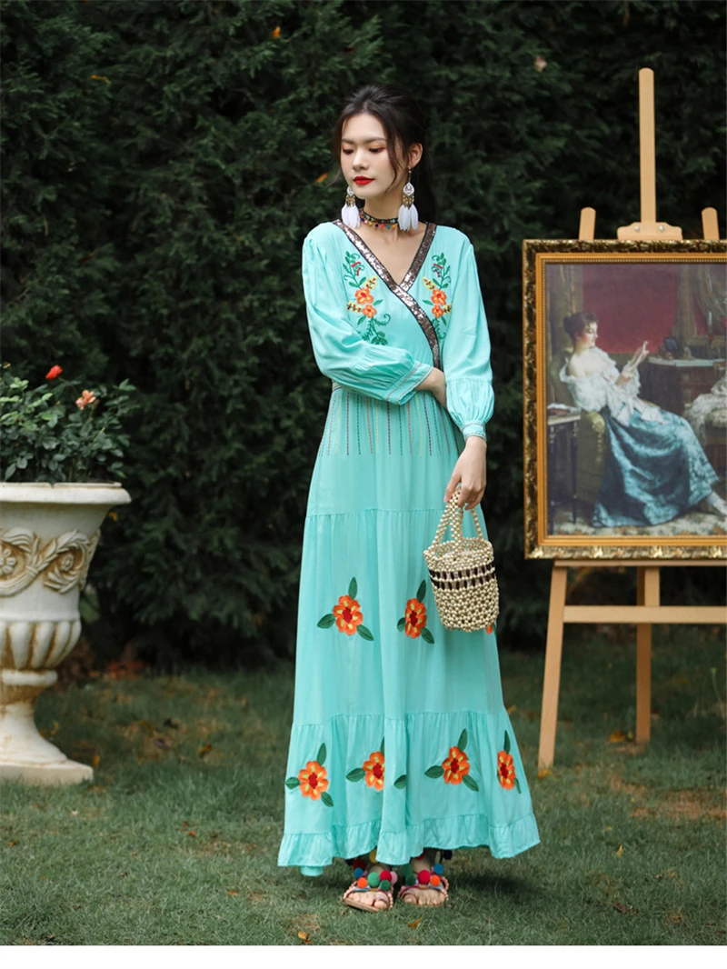 В винтажном стиле Шикарная Женская обувь в богемном для отдыха с цветочной