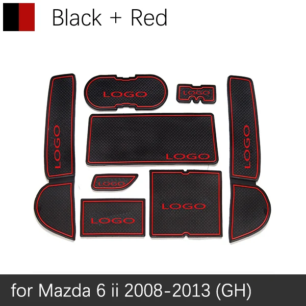 Red Противоскользящий резиновый подстаканник для Mazda 6 GH 2008~ 2013 подстаканник, подстаканник, аксессуары, автомобильные наклейки 2009 2010 2011 2012 - Название цвета: Red