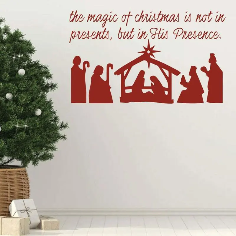 Волшебство Рождества не в подарках цитаты стикер на стену домашний декор из