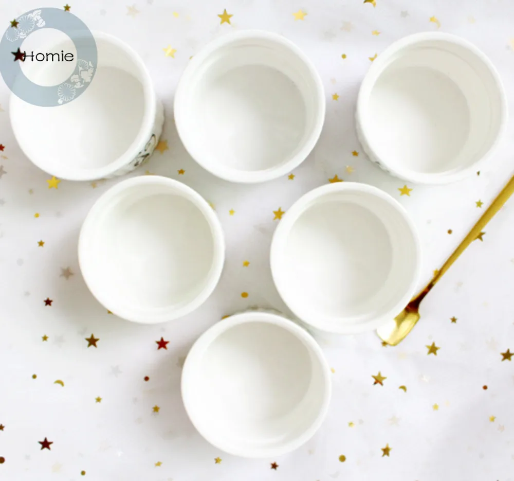 Домашняя одежда 1 шт. Керамика суфле выпечки чаша с мультяшным котом пудинг Kitty