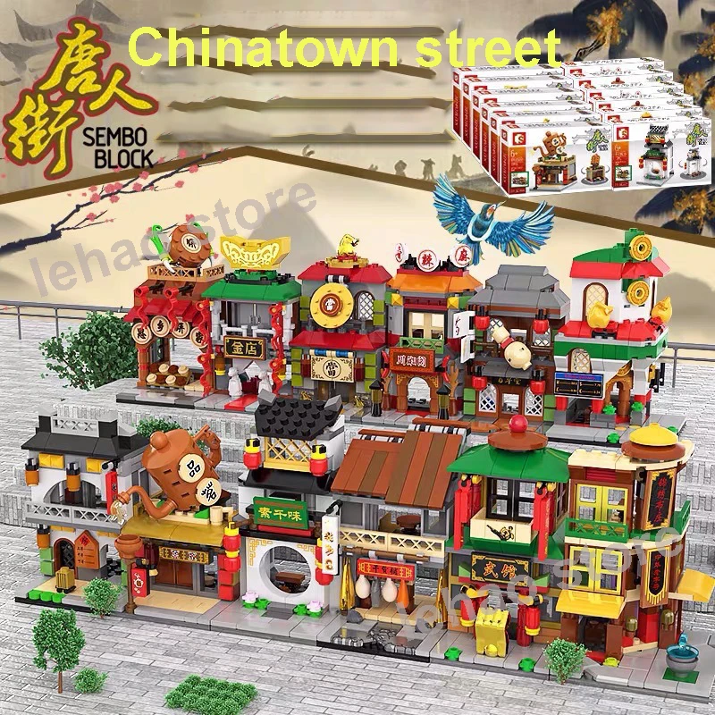 

130 шт. + конструктор в китайском стиле Chinatown Street View, модель, конструктор, дом кунг-фу, холл, мини-игрушки для детей, обучение, Китай, Buil