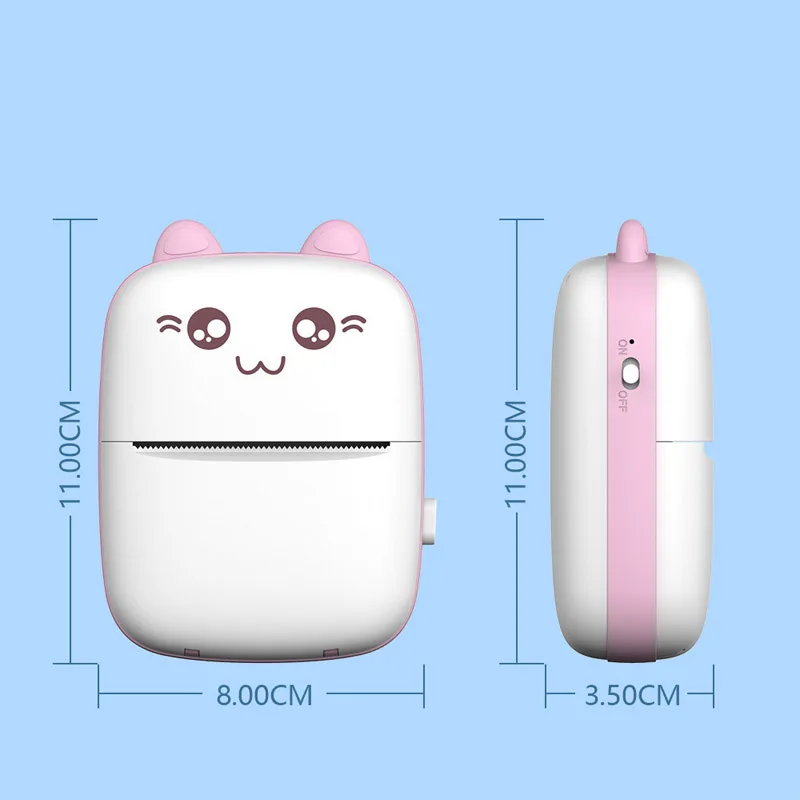 Самоклеящийся маленький портативный беспроводной термопринтер для фотографий