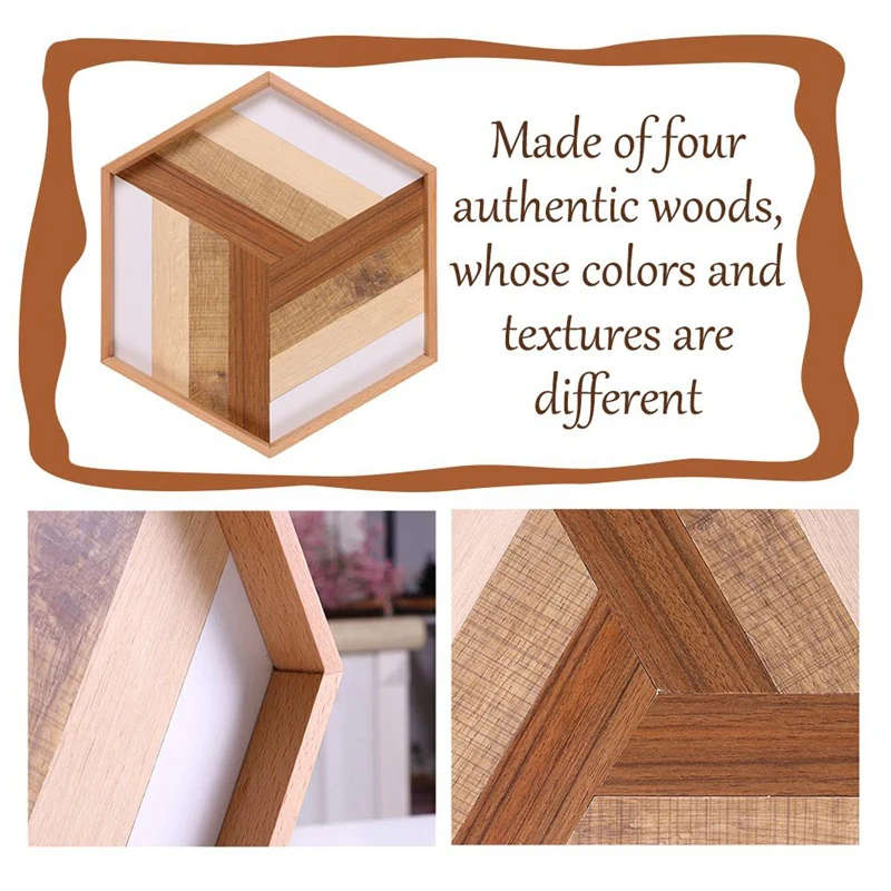 Деревянный поднос для украшения шестигранный выпечки деревянный чайной еды