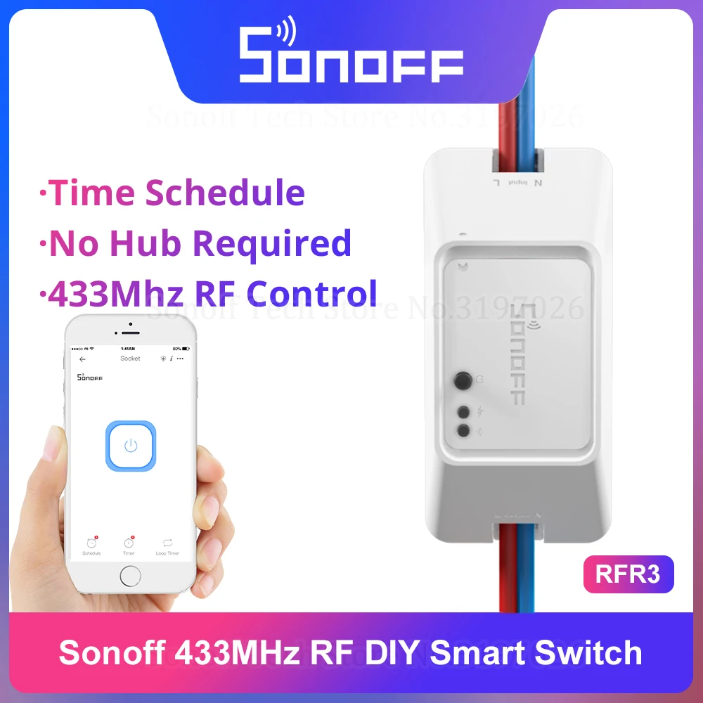 Itead Sonoff RFR3 433 МГц RF умный Wifi Пульт дистанционного управления Умный домашний