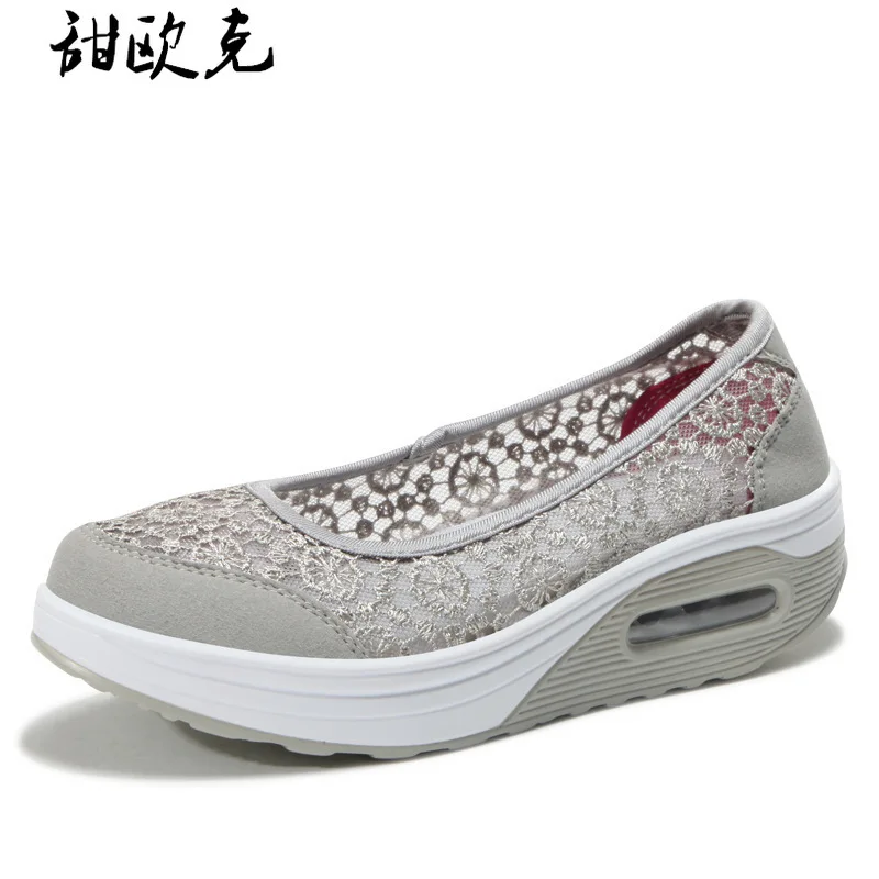 

2021 Women's Shoes Spring Women's Non-slip Shockproof Wear-resistant Sneakers Lace Mesh Comfortable Breathable Casual Shoes