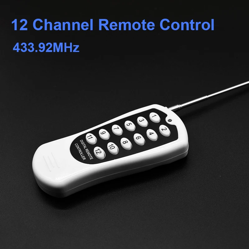 433mhz DC 12V 24v 12CH Relay Wireless Remote Control Switch 433 MHz RF Receiver Module For Smart Home lighting | Электроника