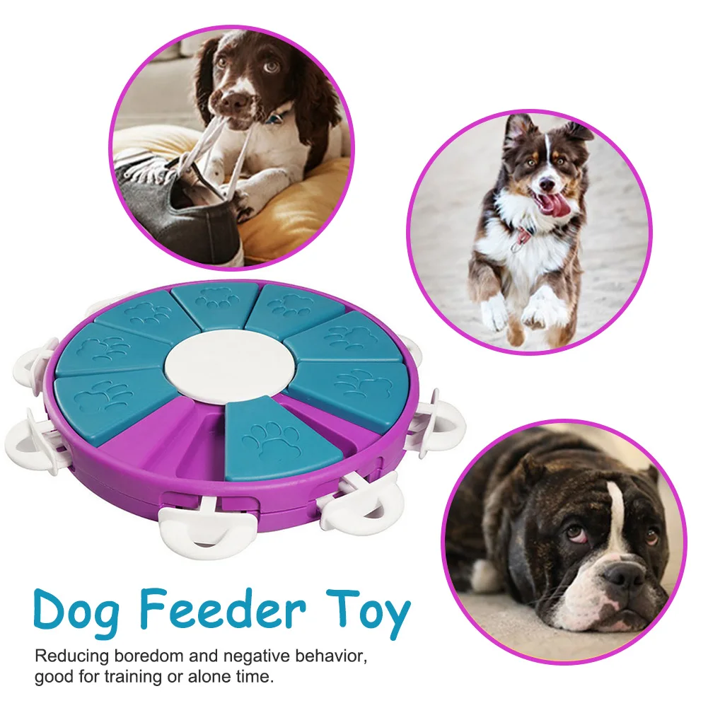 

Non Slip Bowl Bite Resistant Portable Games Training Improve IQ Slow Puppy Treat Dispenser Dog Feeder Toy Home Pet Supplies ABS
