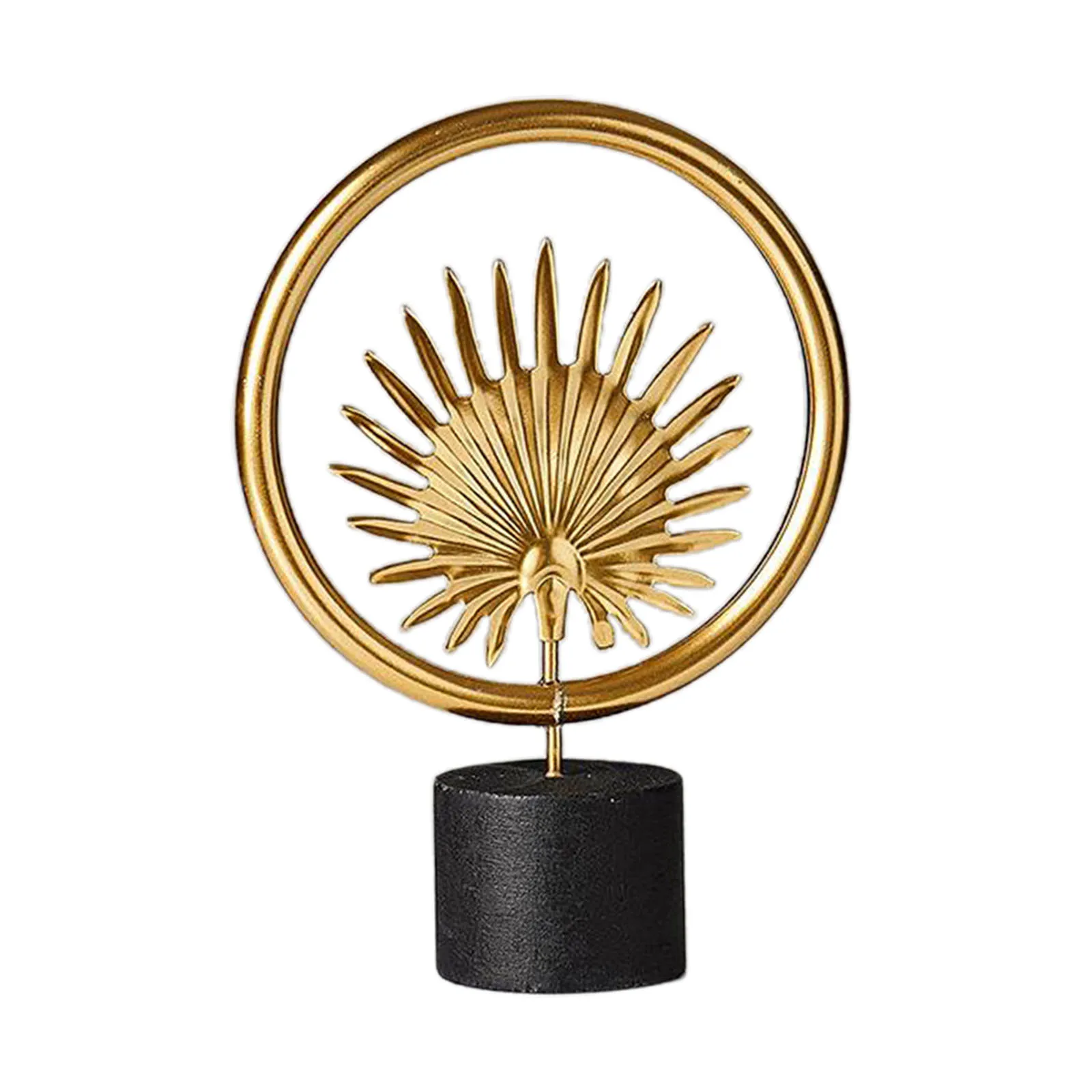 Маленькая металлическая и деревянная скульптура современный декоративный