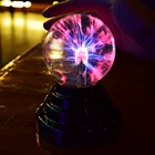 Новый USB магический электростатический ионный шар лампа красочная черная основа стеклянный плазменный шар освещение Новинка Хрустальный праздничный свет подарок