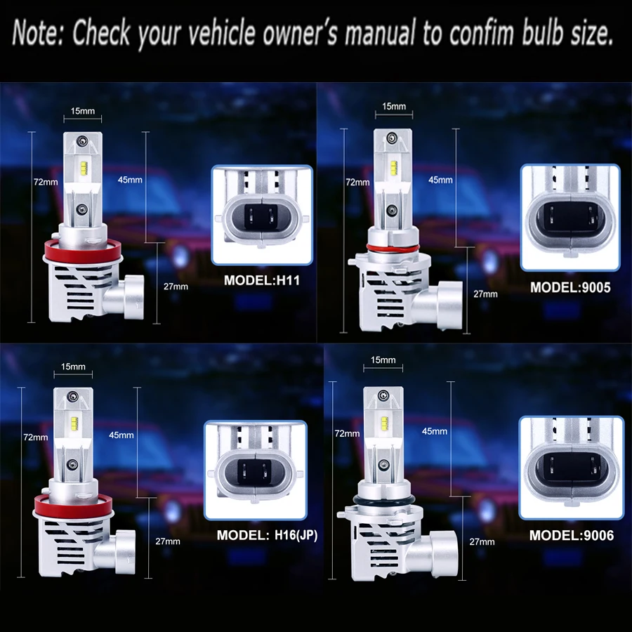 Avacom светодиодный H7 H4 автомобильный светильник головной лампы 15000Lm 6500K