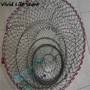 Нейлоновая сетчатая Складная круглая оправа краб креветки приманка ловушка для