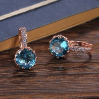 new fashion luxury temperament wild simple style zircon earrings accessories sparkling zircon elegant 11 colors female jewelry