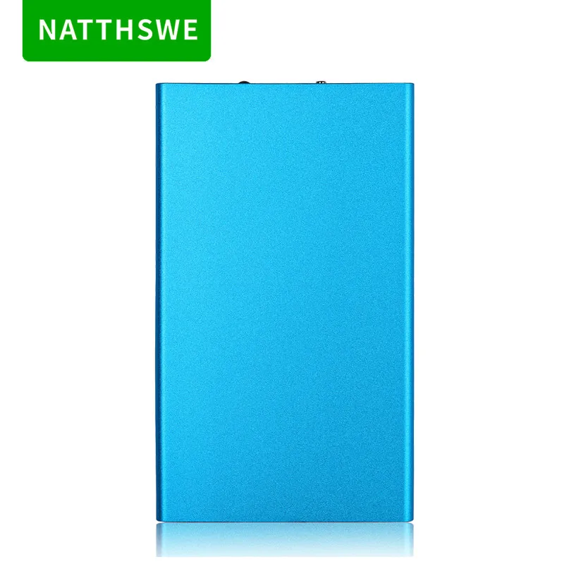 NATTHSWE синий Портативный внешний аккумулятор 8000 мАч [с двумя usb-портами] Высокая емкость компактный внешний аккумулятор быстрая зарядка