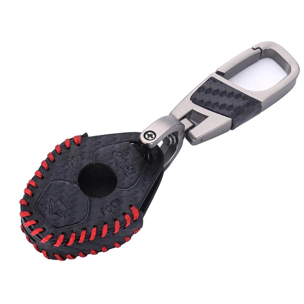 Чехол для ключей из углеродного волокна натуральной кожи BMW E38 E39 E46 E83 M5 325i X3 X5 Z3 Z4 3 5