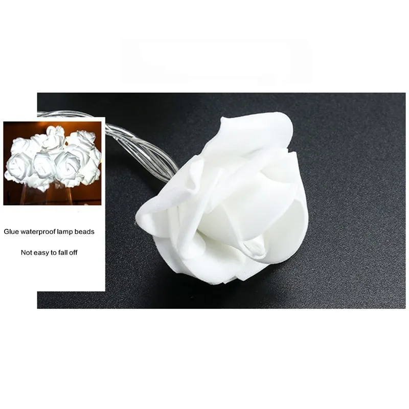 2M Роза цветок светодиодный гирлянды Рождественский праздник света для Дня