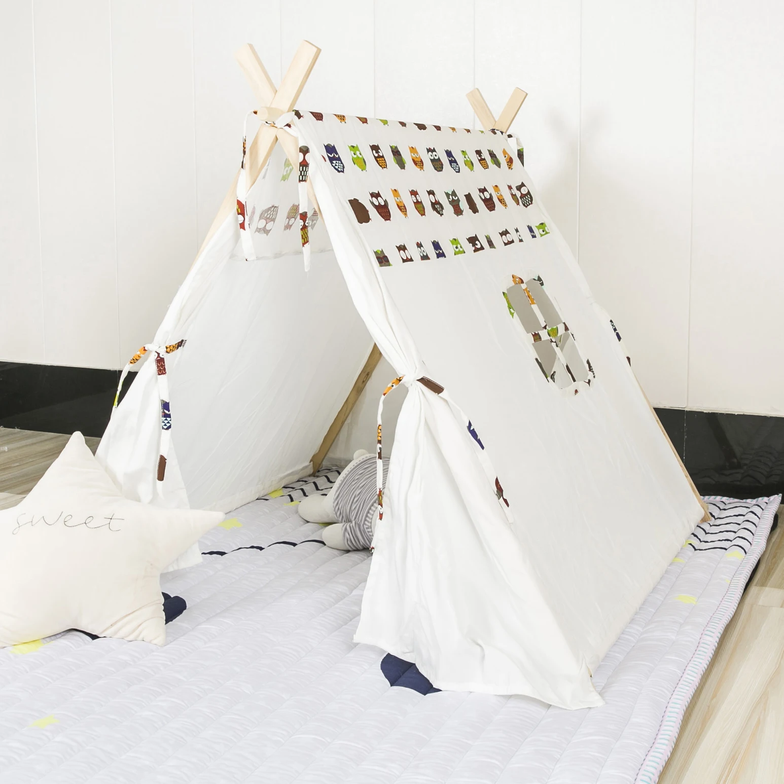 Палатка из массива дерева для детей игровой домик дома Игровой Домик