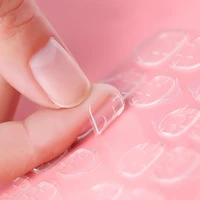 120pcs clear double sided fake nail art manicure stickers decal