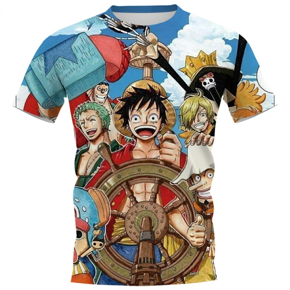 

CLOOCL Cartoon Anime T-shirts 3D Graphic Monkey·D·Luffy Pullover Tops Fashion Hip Hop Tees Harajuku Men For Women Clothing