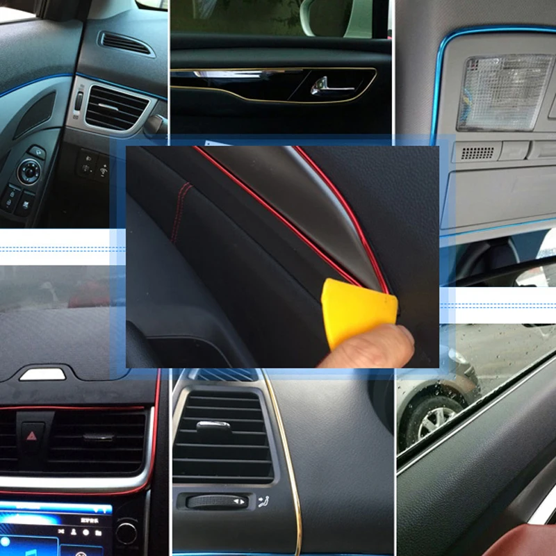 5 м декоративные узорные обрезные полоски внутри приборной панели края двери для