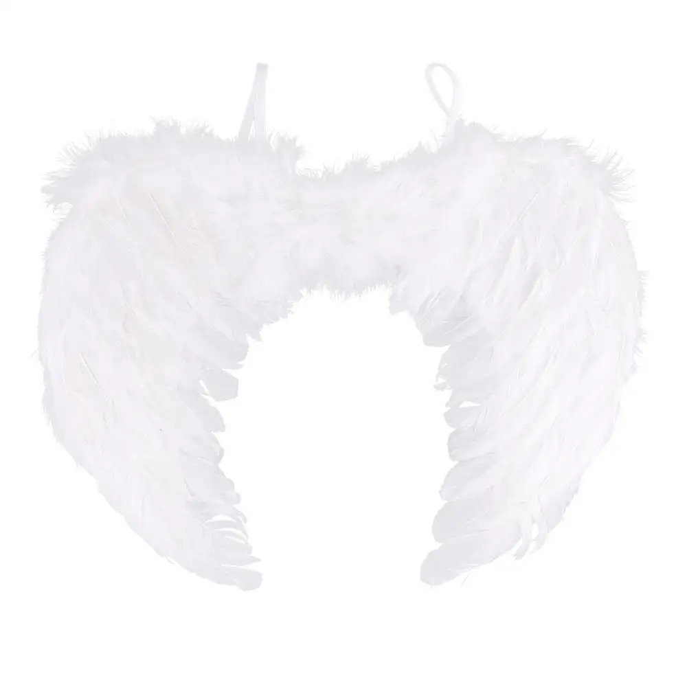Детский карнавальный костюм с крыльями ангела Феи из настоящего пера для