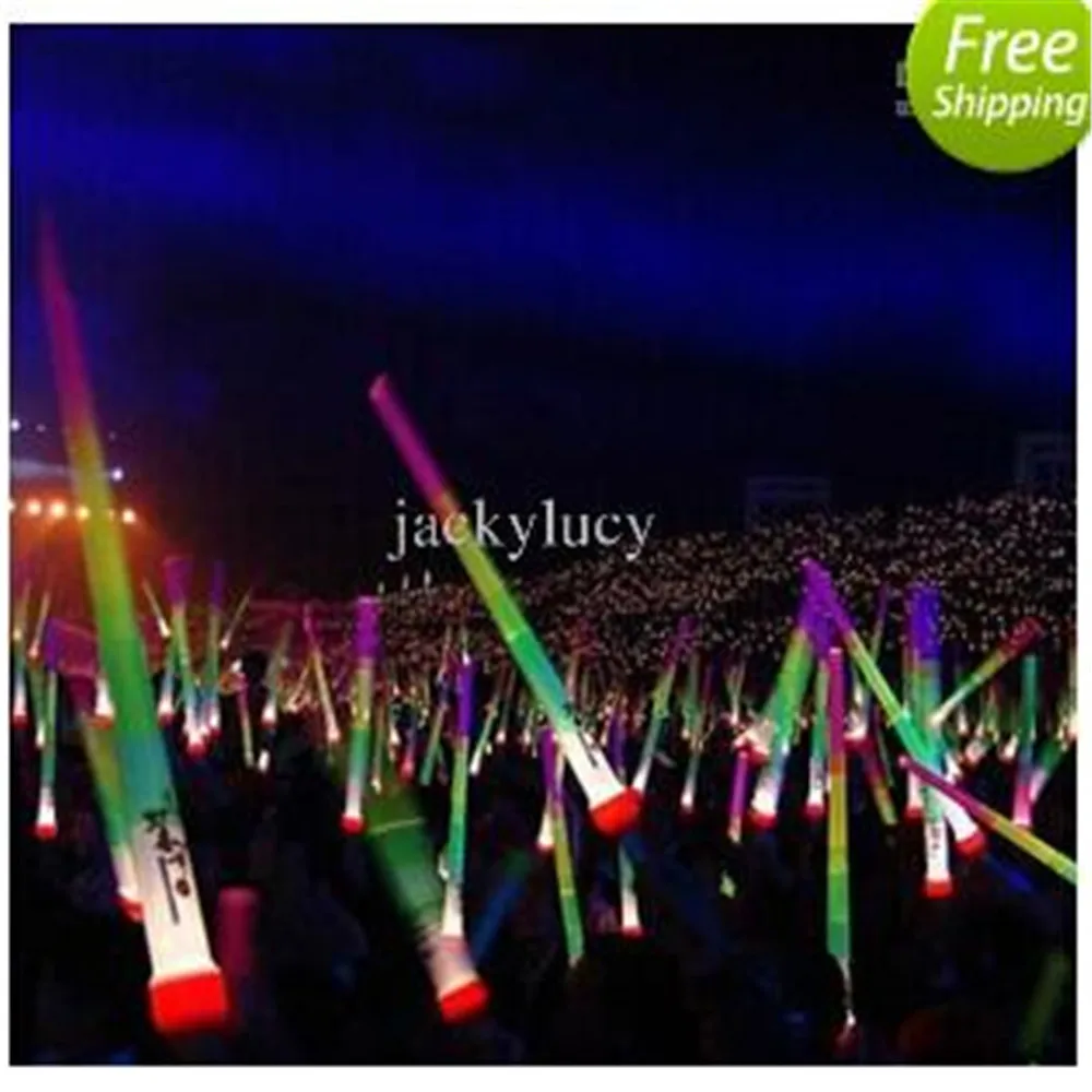 

New Popular LED Cheer Glow Sticks Colorful Changed Flash Wand For Kids Toys Christmas Concert Birthday Party Supplies