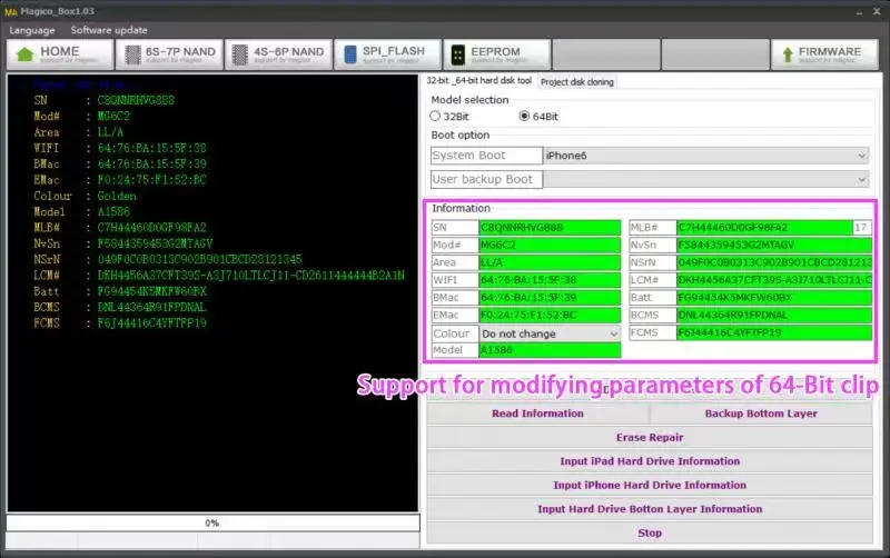 100% Оригинальный MAGICO BOX для iPhone Nand HDD программатор|Детали устройств связи| |