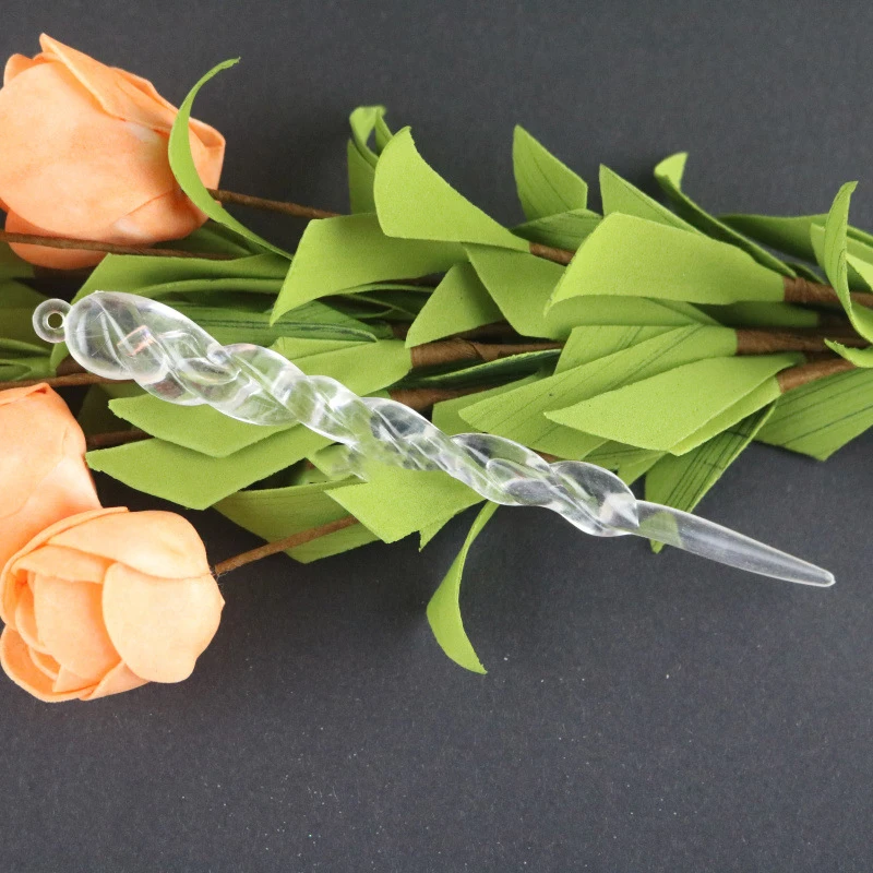 Рождественские украшения имитация прозрачных ледяных сосульок золото и серебро