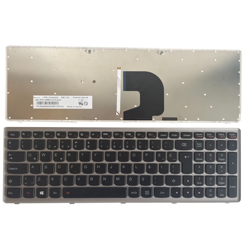 Клавиатура для ноутбука Lenovo Ideapad Z500 Z500A Z500G P500 итальянская IT/Турция TR клавиатура с