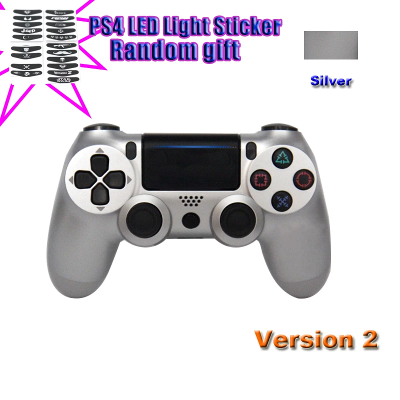 silver Новая версия 2 4,0 контроллер для SONY PS4 Геймпад для Play Station 4 джойстик Беспроводная консоль для PS3 для Dualshock - Цвет: silver