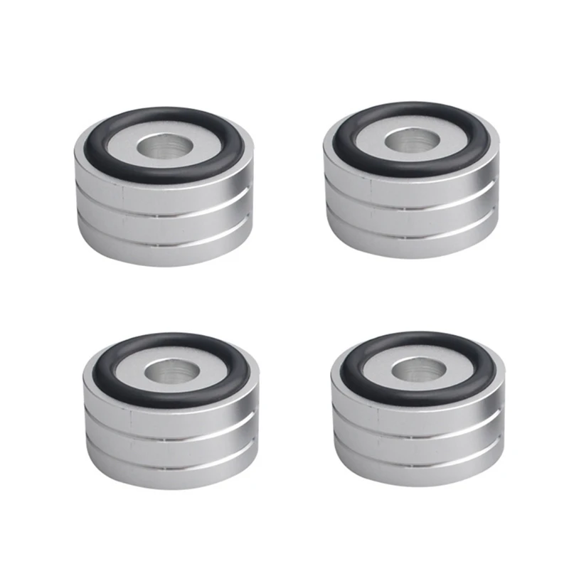 

2021 New 4PCS 30mm x 15mm Aluminum Alloy Amplifier Feet Shock Absorber Speaker Feet Pads