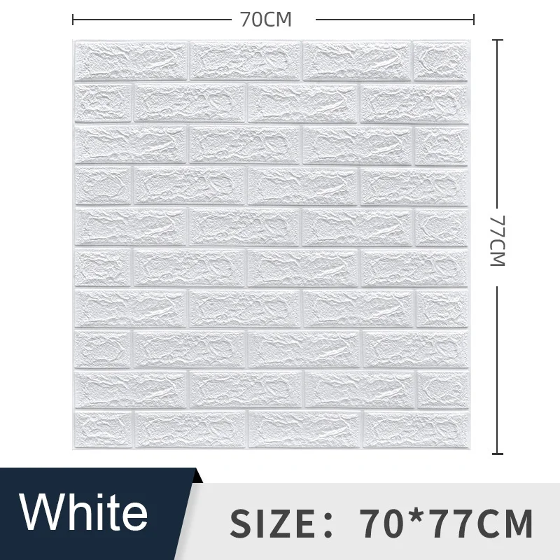 Самоклеящиеся обои настенная 3D панель с рисунком кирпича клеящиеся для гостиной