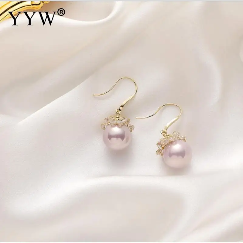 

Pearl Ear Hook Earrings Temperament Korean Personality Zircon Flower Temperament Earrings For Woman Daily Wear Or Matching