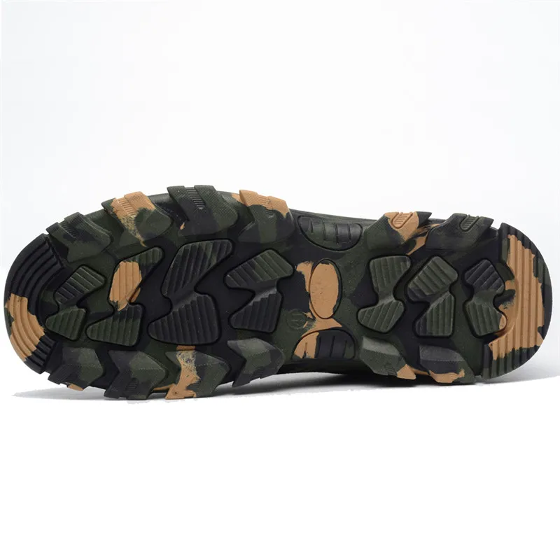 Модная Осенняя обувь Мужская со стальным носком безопасная дышащие ботильоны с