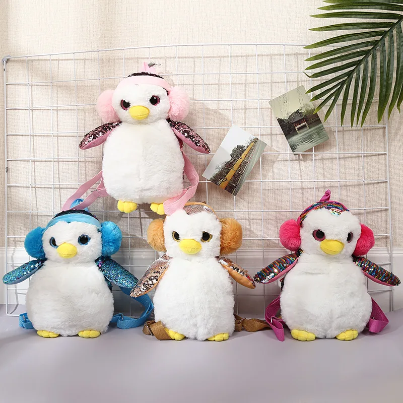 

Baby Kids Sequins Penguin Bags For Boys Girls Children Backpacks Kids Kindergarten Cartoon Bag Girl Cute Animal School Bags Toys