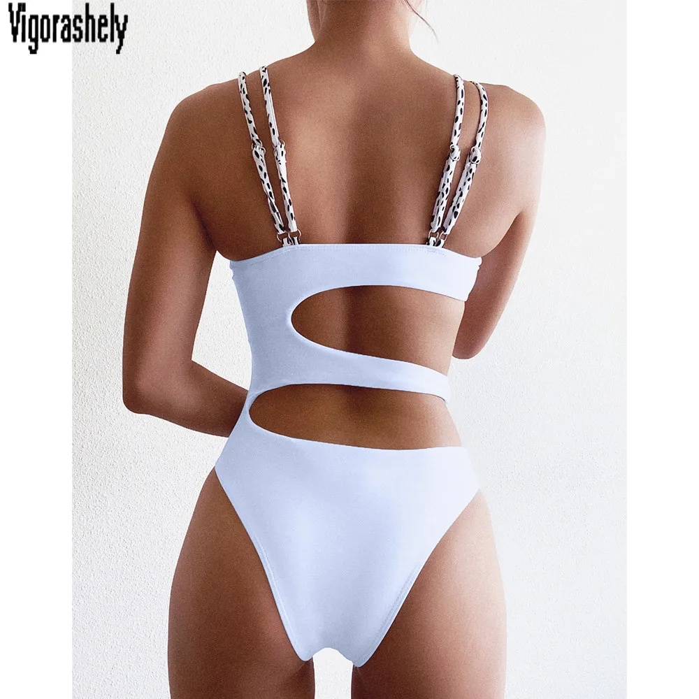 Vigorashely сексуальный выдолбленный купальник женский цельный бандажный Монокини 2020