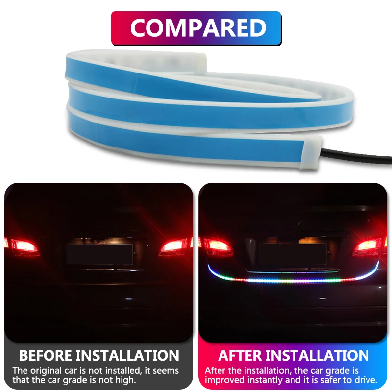 Автомобильный Светодиодные ленты указатель поворота светильник багажник