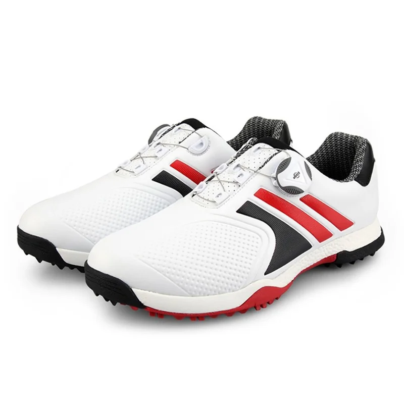 

PGM Black Genuine Leather Golf Shoes Mens Waterproof Men England Style Anti-Skid Breathable Sneakers Casual mens golf shoes