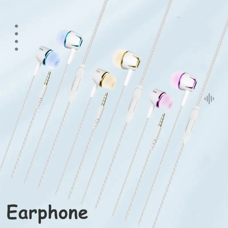 

Mini Portable Stereo Earphone Line Control Music Headphone Music Sport Gaming Headset With Mic Sweat-Proof Subwoofer Earphones