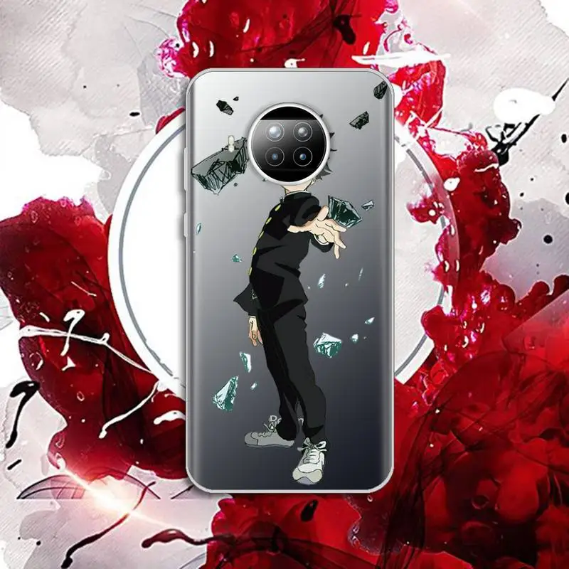

Mob Psycho 100 Phone Case Transparent for Xiaomi Redmi note 10 t 8 9 pro lite 11