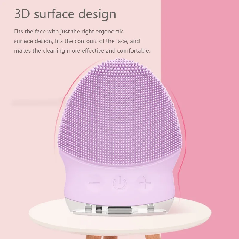 

Electric Beauty Apparatus Pore Cleaner Silicone Facial Cleanser USB Charging Facial Cleansing Massager Beauty Tools
