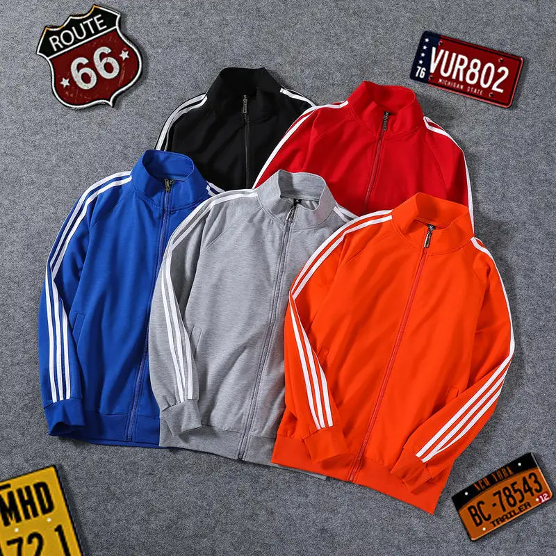 

Thin three-bar stand-up collar sweater brand men's and women's hoodie spring and autumn women's casual hooded sweatshirt men's s