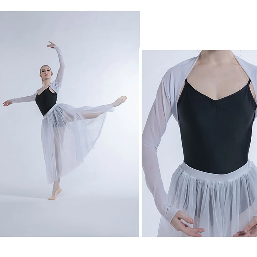 Women Imported Mesh Fabric Fashion Style Ballet Dance Coat Scarf Jacket |